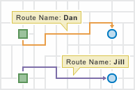 Output for many start and end locations